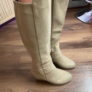Nicole color sand high boots